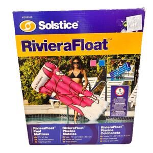 New Solstice Riviera Inflatable Pool Mattress Float 72x34 Heavy Gauge Raft